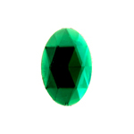 Acrylic 18x13mm Oval Facetted Emerald Green image