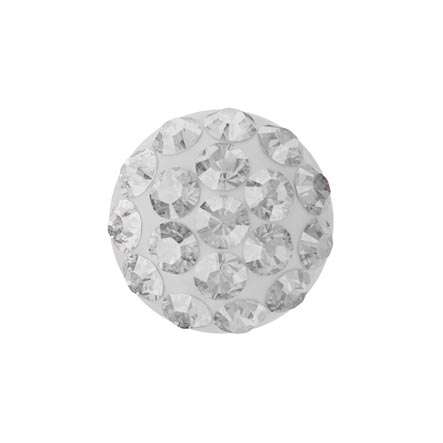 Swarovski Flatback 86 601 Cabochon Pave 6mm Crystal/White 6pcs image