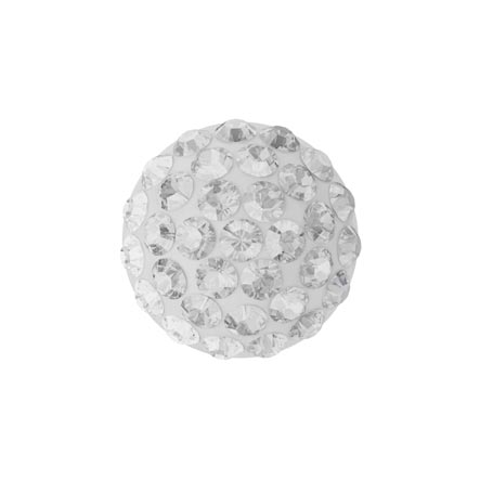 Swarovski Flatback 86 601 Cabochon Pave 10mm Crystal/White 2pcs image