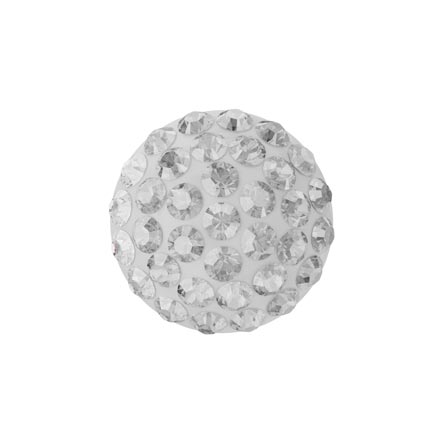 Swarovski Flatback 86 601 Cabochon Pave 12mm Crystal/White 2pcs image