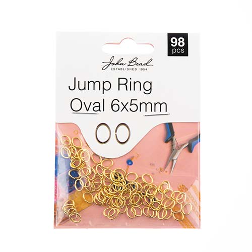 Must Have Findings - Jump Ring Oval 6x5mm Gold 98pcs image