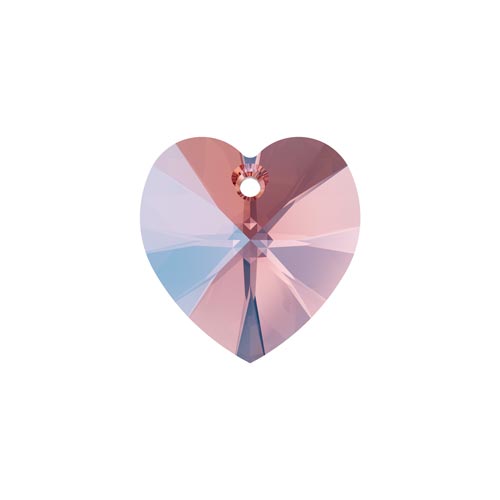 Swarovski Pendant 6228 Heart 14.4x14mm Rose Peach Shimmer 12pcs image
