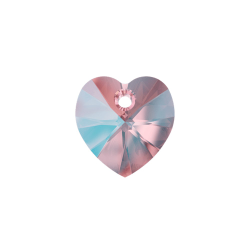 Swarovski Pendant 6228 Heart 14.4x14mm Light Rose Shimmer 12pcs image