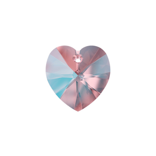 Swarovski Pendant 6228 Heart 18x17.5mm Light Rose Shimmer 6pcs image