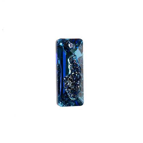 Swarovski Pendant 6925 Rectangle 26mm Crystal Bermuda Blue P 1pc image