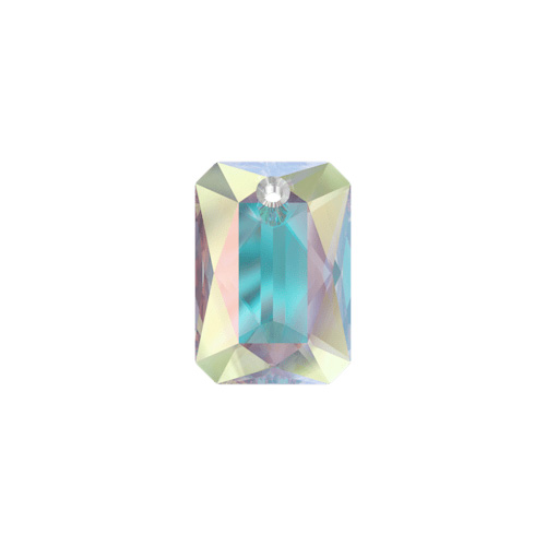 Swarovski Pendant 6435 Emerald Cut 16mm Crystal AB 4pcs image