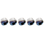 Preciosa Czech Crystal Round Bead Simple 6mm 288pcs 451 19 602 Blue Flare Halfcoat * image