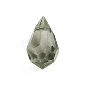 Preciosa Czech Crystal Drop Pendant  6x10mm 18pcs 451 51 681 Black Diamond image
