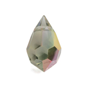 Preciosa Czech Crystal Drop Pendant  9x15mm 12pcs 451 51 681 Black Diamond AB image