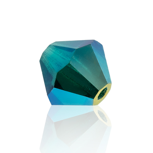 Preciosa Czech Crystal Bead Rondell 4mm 720pcs 451 69 302 Emerald AB2x image