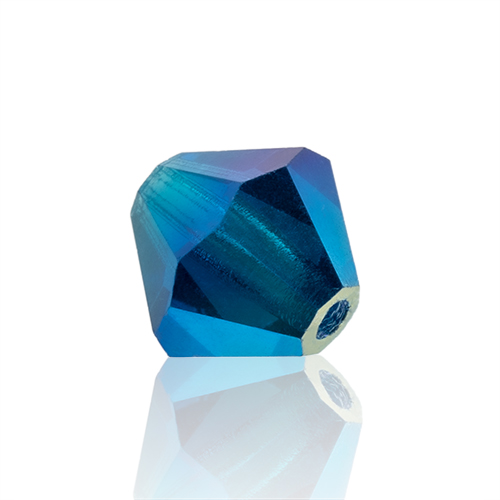 Preciosa Czech Crystal Bead Rondell 4mm 40pcs 451 69 302 Capri Blue AB2x image