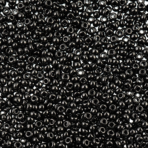 Czech Seed Beads apx 24g Vial 10/0 Black image
