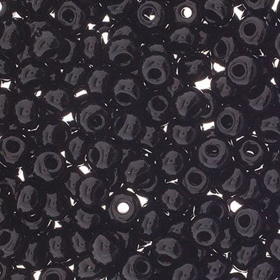 Czech Seed Beads apx 24g Vial 4/0 Black image