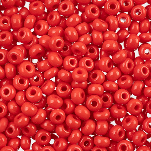 Czech Seed Beads apx 24g Vial 6/0 Opaque Red image
