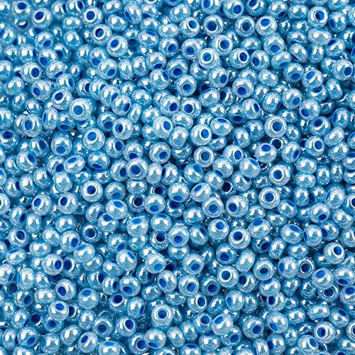 Czech Seed Beads apx 24g Vial 10/0 Blue Pearl image