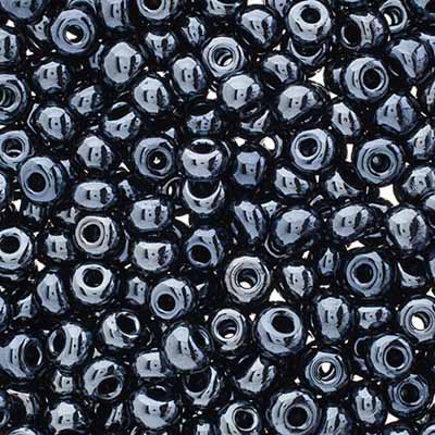 Czech Seed Beads apx 24g Vial 4/0 Hematite image