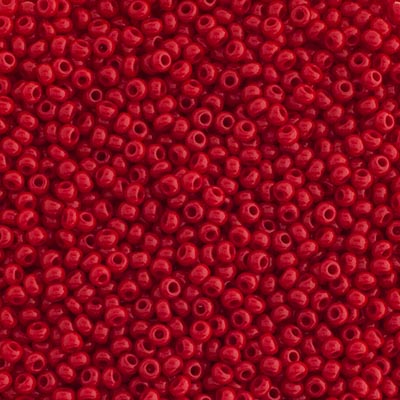 Czech Seed Beads apx 24g Vial 10/0 Opaque Red image