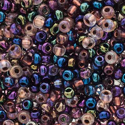 Czech Seed Beads apx 24g Vial 6/0 Greek Marble Mix image