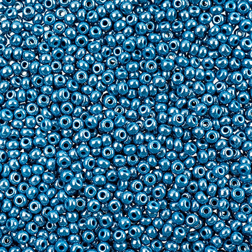 Czech Seed Beads apx 24g Vial 11/0 Opaque Dark Blue Luster image