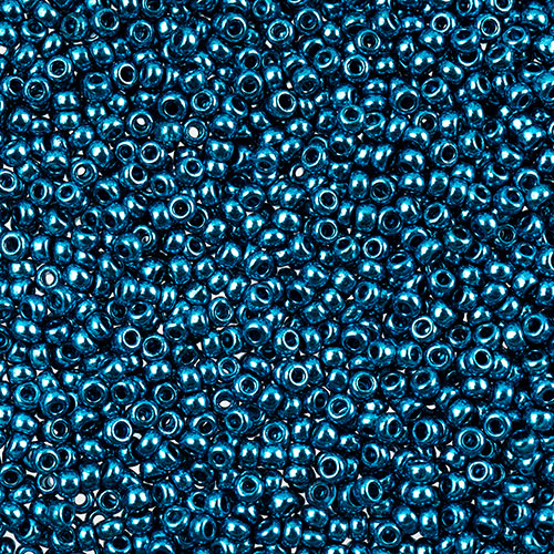 Czech Seed Beads apx 24g Vial 11/0 Blue Metallic image