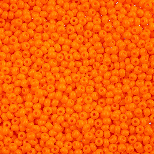 Czech Seed Beads apx 24g Vial 11/0 Opaque Orange image