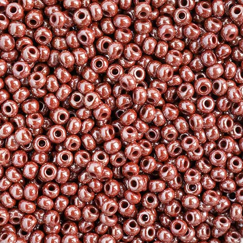 Czech Seed Beads apx 24g Vial 11/0 Opaque Brown Luster image