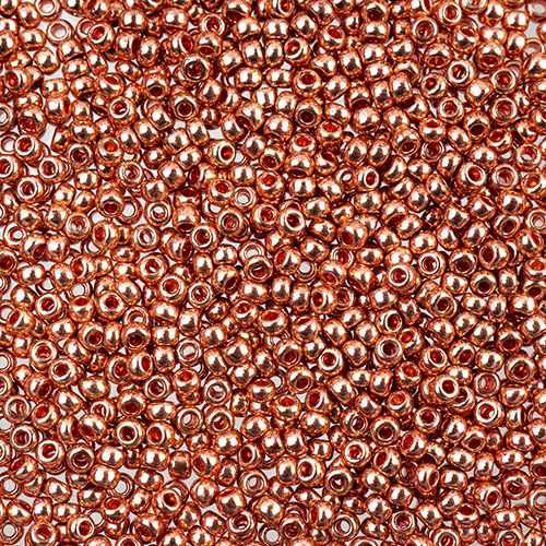 Czech Seed Beads apx 24g Vial 11/0 Opaque Pink Metallic Solgel image