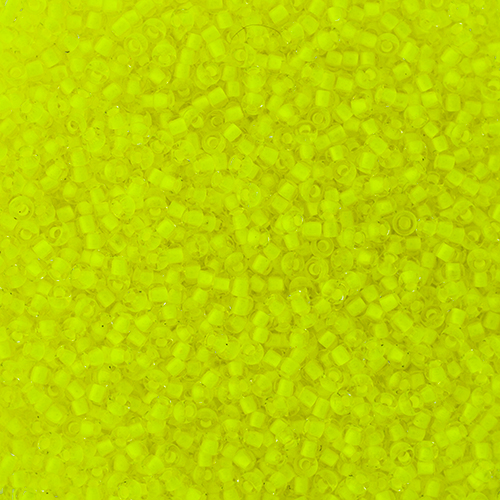 Czech Seed Beads apx 24g Vial 11/0 Crystal C/L Vibrant Yellow image