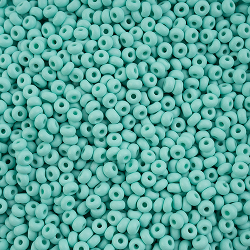 Czech Seedbead 6/0 apx23g Vial PermaLux Dyed Chalk Mint Matt image