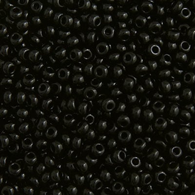 Czech Seed Bead apx 22g Vial 10/0 Opaque Black image