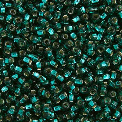 Czech Seed Bead apx 22g Vial 10/0 S/L Teal Green image
