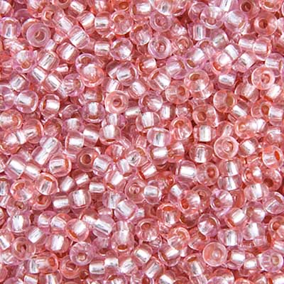 Czech Seed Bead apx 22g Vial 10/0 Transparent Pink Mix S/L image
