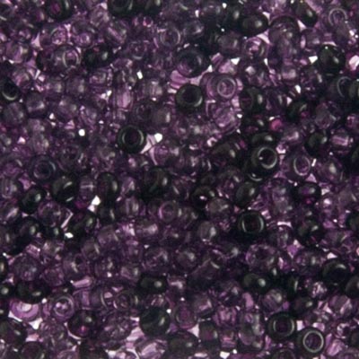 Czech Seed Bead apx 22g Vial 10/0 Transparent  Amethyst Mix image