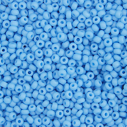 Czech Seed Bead apx 22g Vial 10/0 Opaque Light Blue image