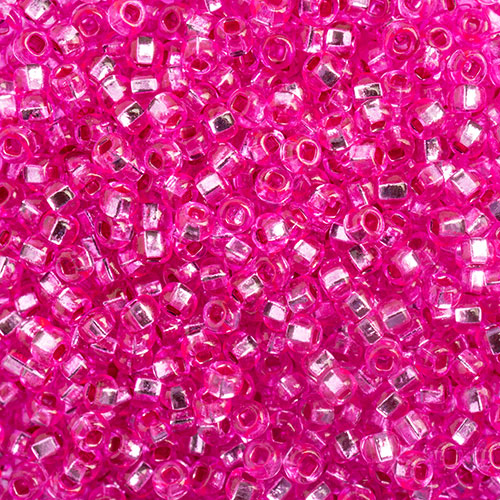 Czech Seed Bead apx 22g Vial 10/0 S/L Dyed Fuchsia image