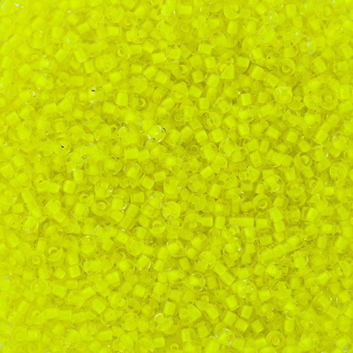 Czech Seed Bead apx 22g Vial 10/0 Crystal C/L Neon Yellow image