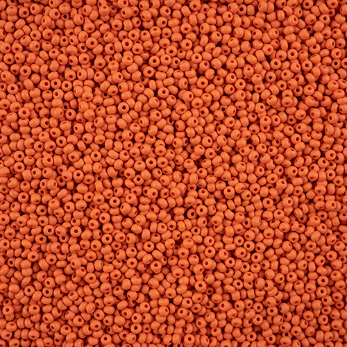 Czech Seed Bead apx 22g Vial 10/0 PermaLux Dyed Chalk Orange Matt image