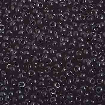 Czech Seed Bead 10/0 Opaque Black Strung image