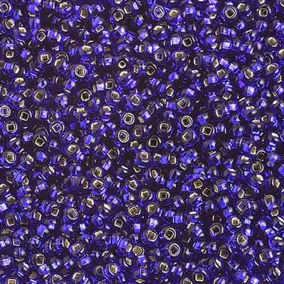 Czech Seed Bead 10/0 S/L Royal Blue Strung image
