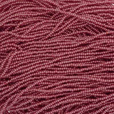 Czech Seed Bead 10/0 Pearl Red Strung image