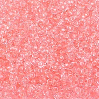 Czech Seed Bead 10/0 Crystal Pink SOLGEL Strung image