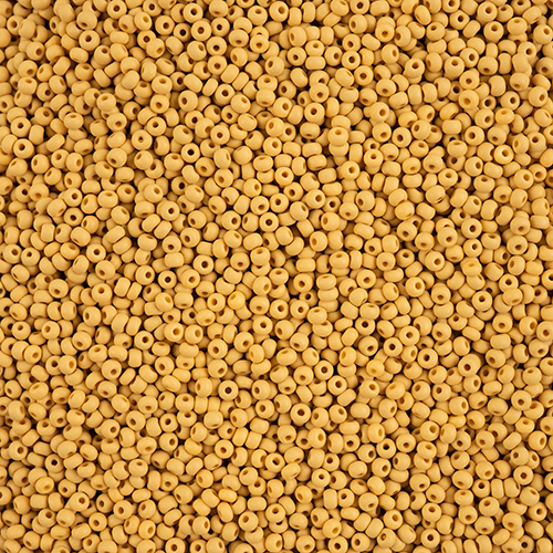 Czech Seed Beads 10/0 PermaLux Dyed Chalk Yellow-Brown Matt image