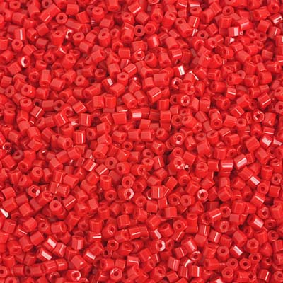 Czech Seed Beads 10/0 2Cut Opaque Red image