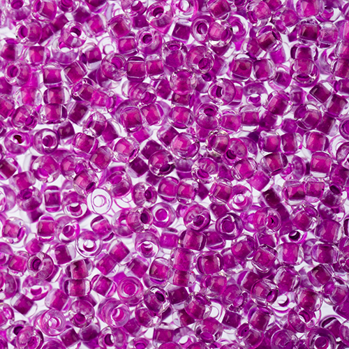 Czech Seed Bead 11/0 Vial Crystal C/L Neon Purple apx23g image