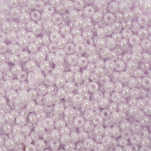 Czech Seed Bead 11/0 Vial Opaque Natural Pink Luster apx23g image