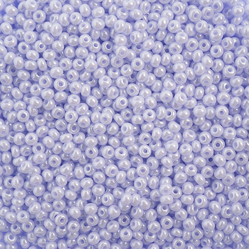 Czech Seed Bead 11/0 Opaque Natural Lilac Luster image