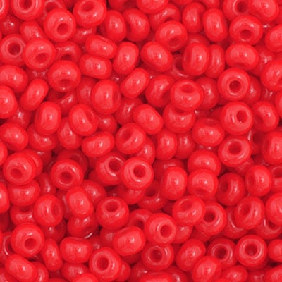 Czech Seed Bead 11/0 Vial Opaque Medium Red apx23g image