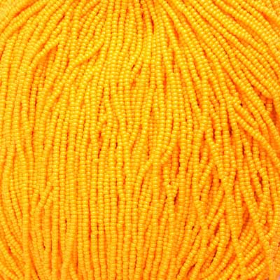 Czech Seed Bead 11/0 Opaque Light Orange Strung image