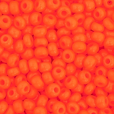 Czech Seed Bead 11/0 Vial Opaque Orange apx23g image