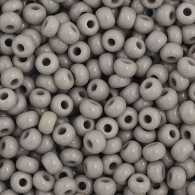 Czech Seed Bead 11/0 Vial Opaque Grey apx23g image